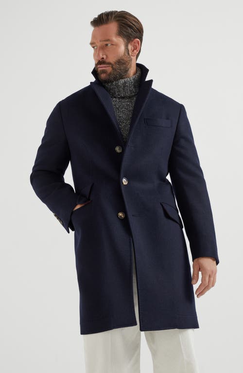 Brunello Cucinelli Cashmere Outwear Jacket Clothing In Blue