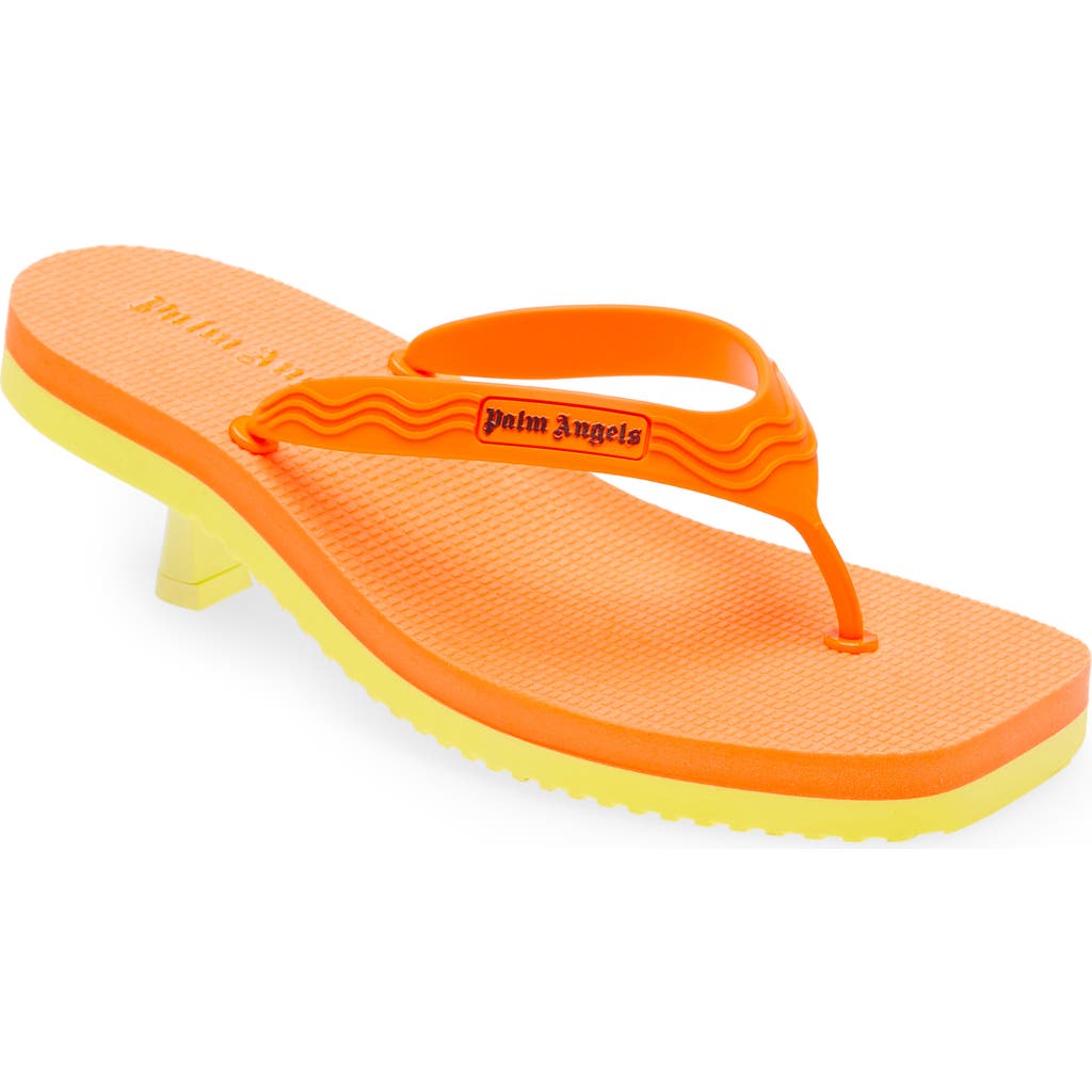 Palm Angels Kitten Heel Flip Flop In Multi