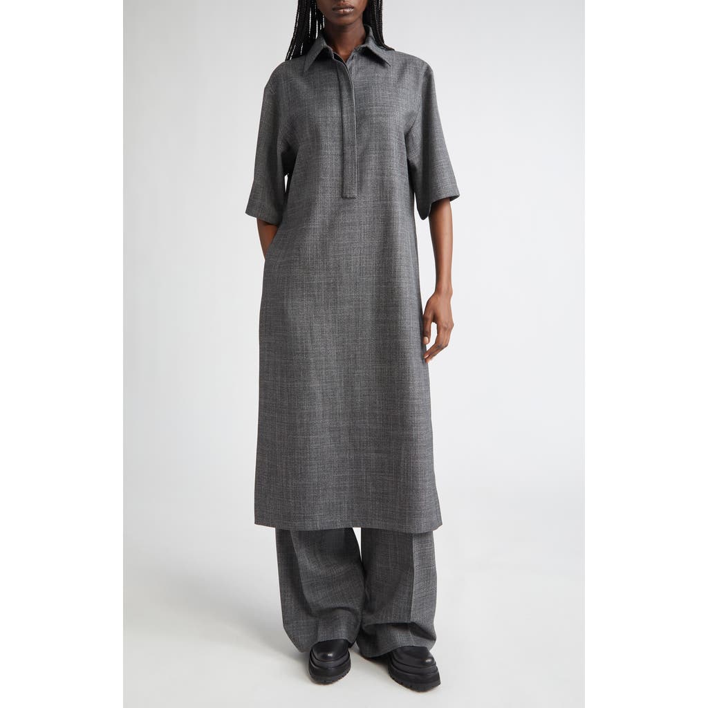 Michael Kors Collection Wool & Silk Jaspé Twill Tunic In Multi
