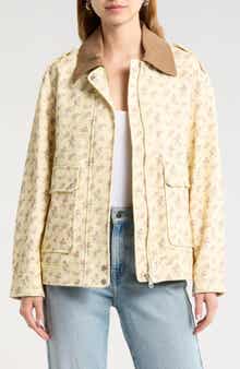 Floral Print Chore Coat
