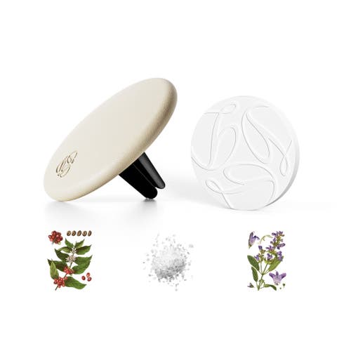 Sage Cream Lambskin Car Diffuser and Insert