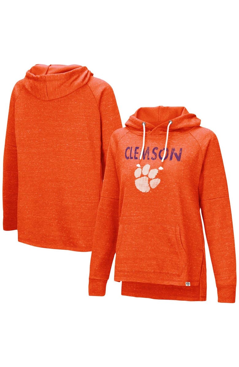 COLOSSEUM Women's Colosseum Orange Clemson Tigers Nollie Raglan Slub Pullover Hoodie, Main, color,