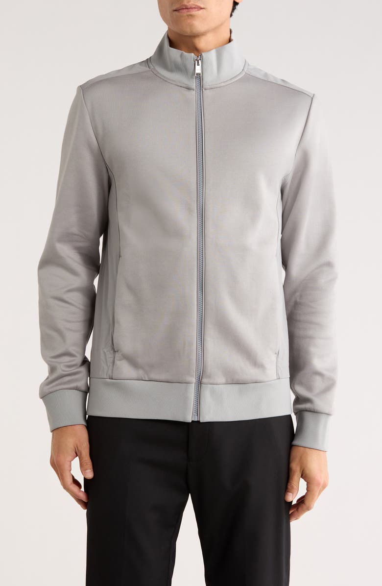 BOSS Shepherd Zip Jacket, Main, color, Silver Grey