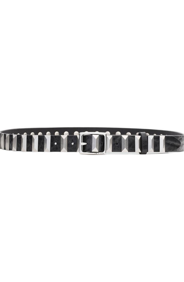rag & bone Baby Boyfriend Stud Leather Belt, Main, color, 