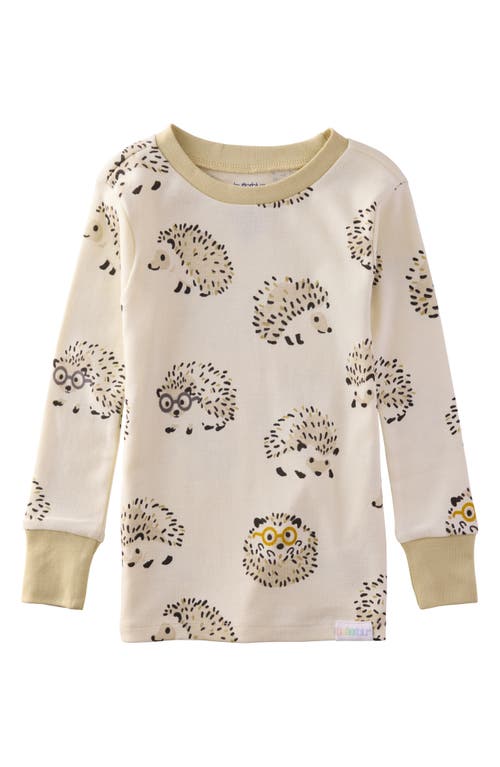 Butterblu Kids' Zen Print Fitted Organic Cotton Two-piece Pajamas In Animal Print