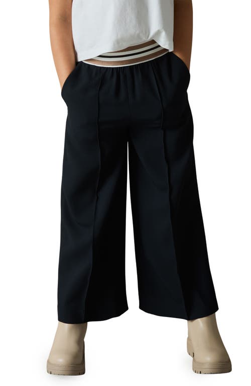 Reiss Kids' Abs Wide Leg Pull-on Pants In Blue