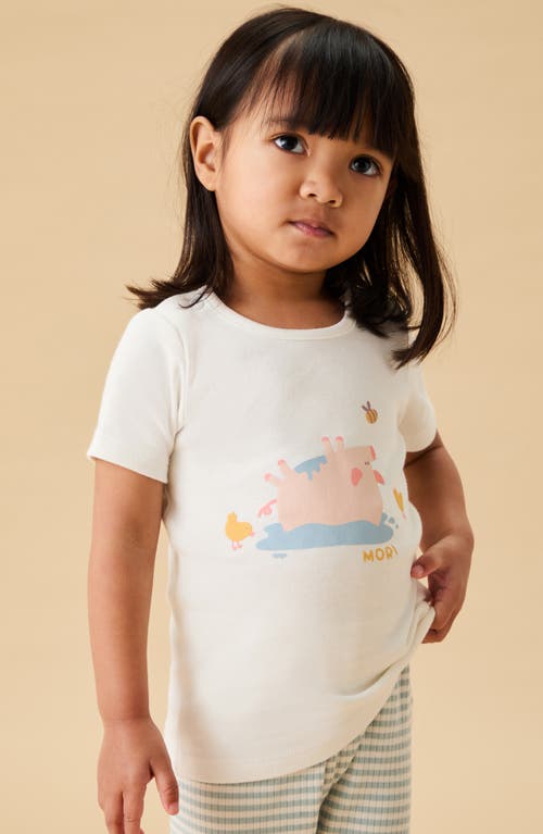 Shop Mori Happy Pig Fitted Two-piece Pajamas