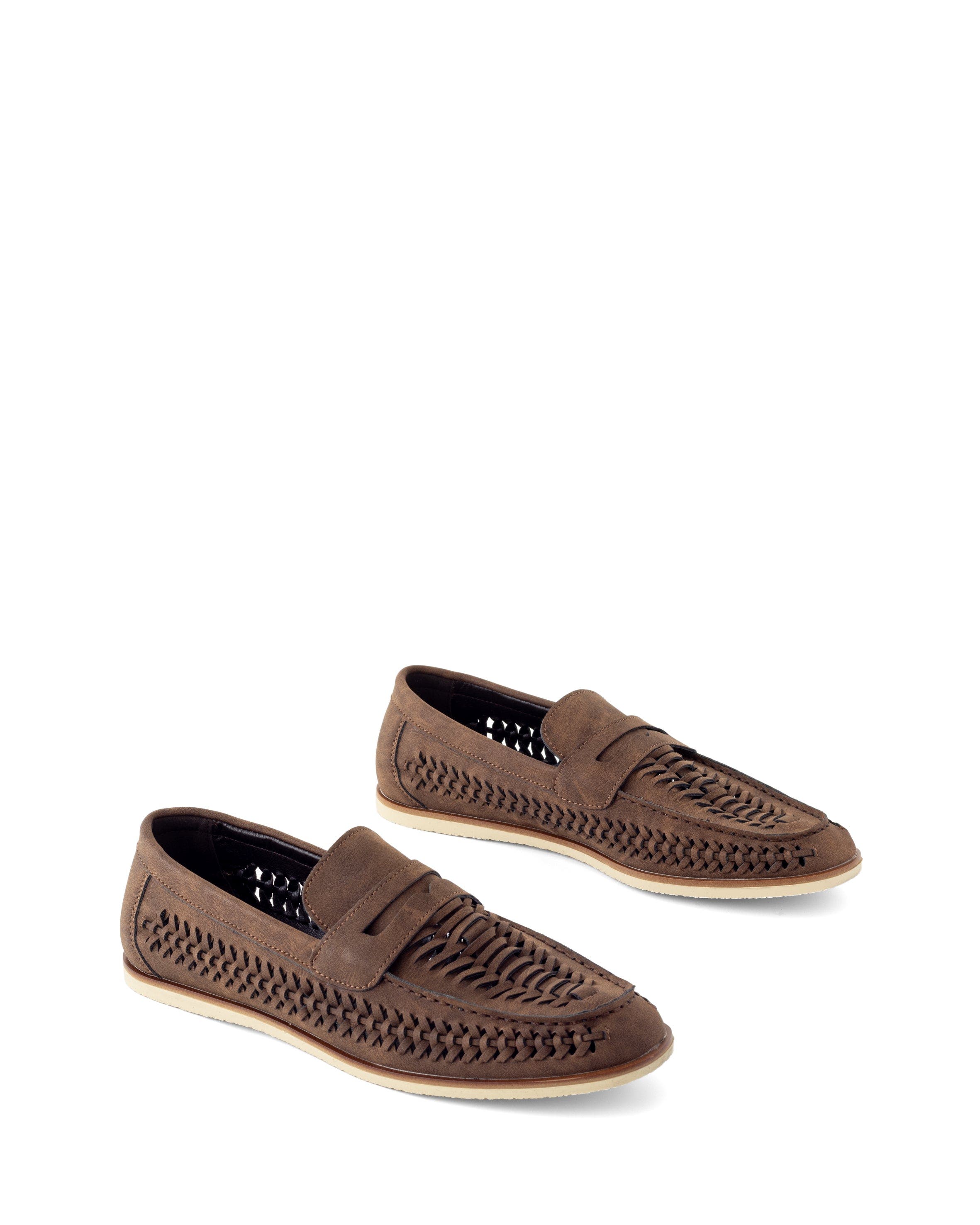 Uncut Sherborne Huarache Shoe, Alternate, color, Chocolate Nubuck Pu