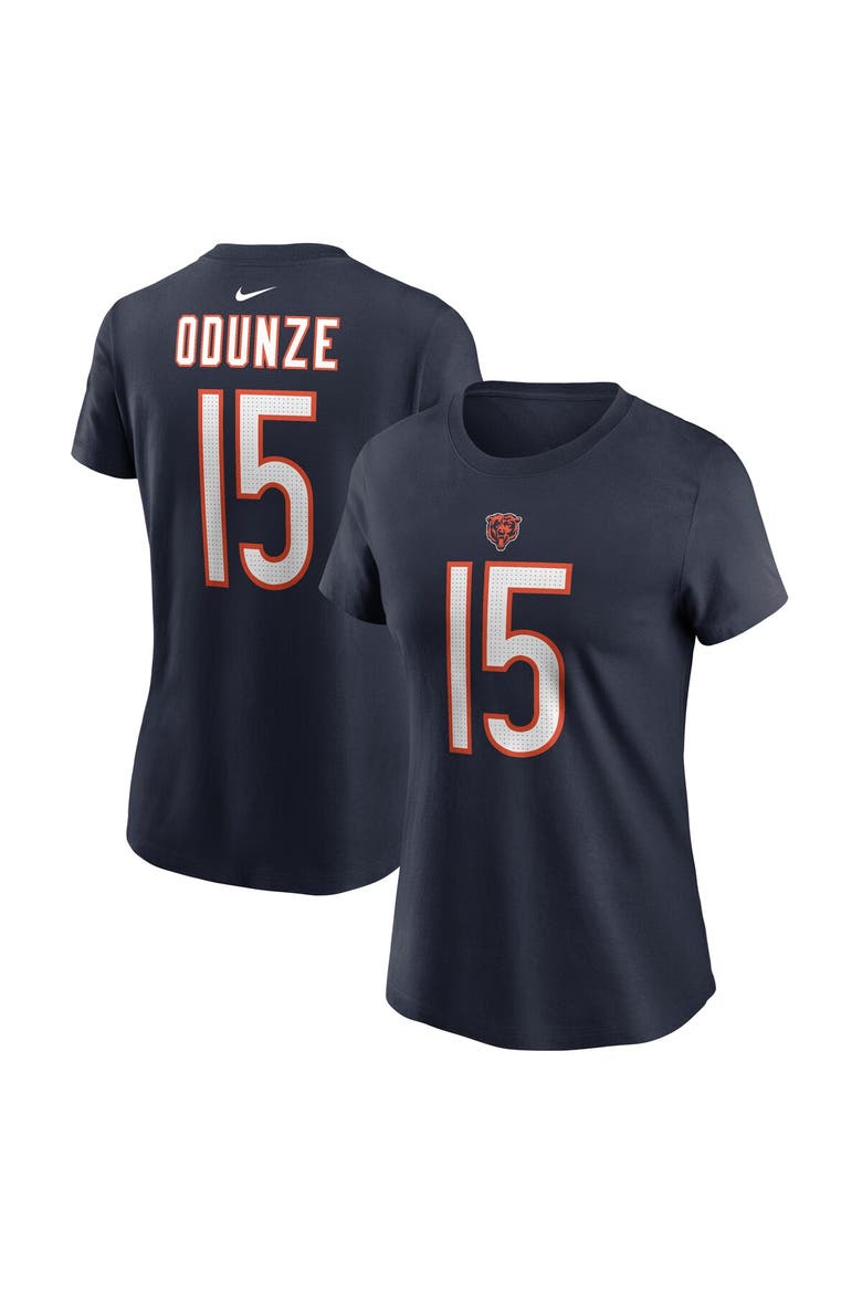 Women's Nike Rome Odunze Navy Chicago Bears 2024 NFL Draft Name & Number T-Shirt, Main, color, Navy
