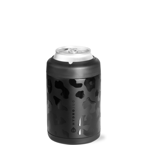 Standard Can Cooler, Insulated Stainless Steel Cup with Screw-Top Ring & Non-Slip Rubber Base