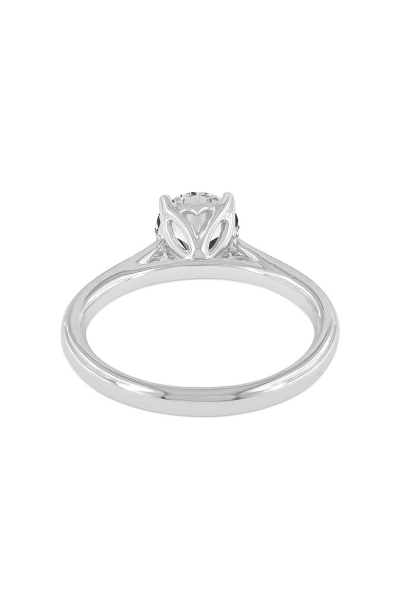 LuvMyJewelry Neli 14K White Gold Round Shape Lab Grown Diamond Solitaire Ring - 1 Ct, Alternate, color, 14K White Gold