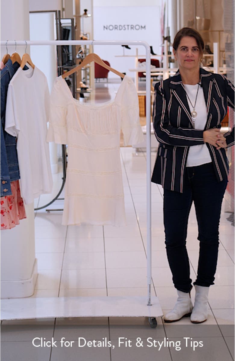 Claribel Lace Inset Bell Sleeve Minidress, sales video thumbnail