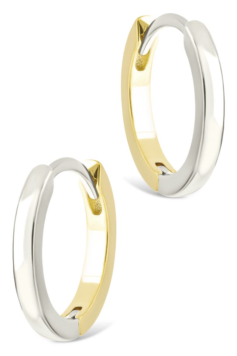 Tinsley Two-Tone Huggie Hoop Earrings, Alternate, color, GOLD