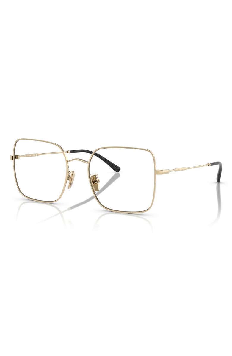 VOGUE 54mm Square Optical Glasses, Alternate, color, Pale Gold