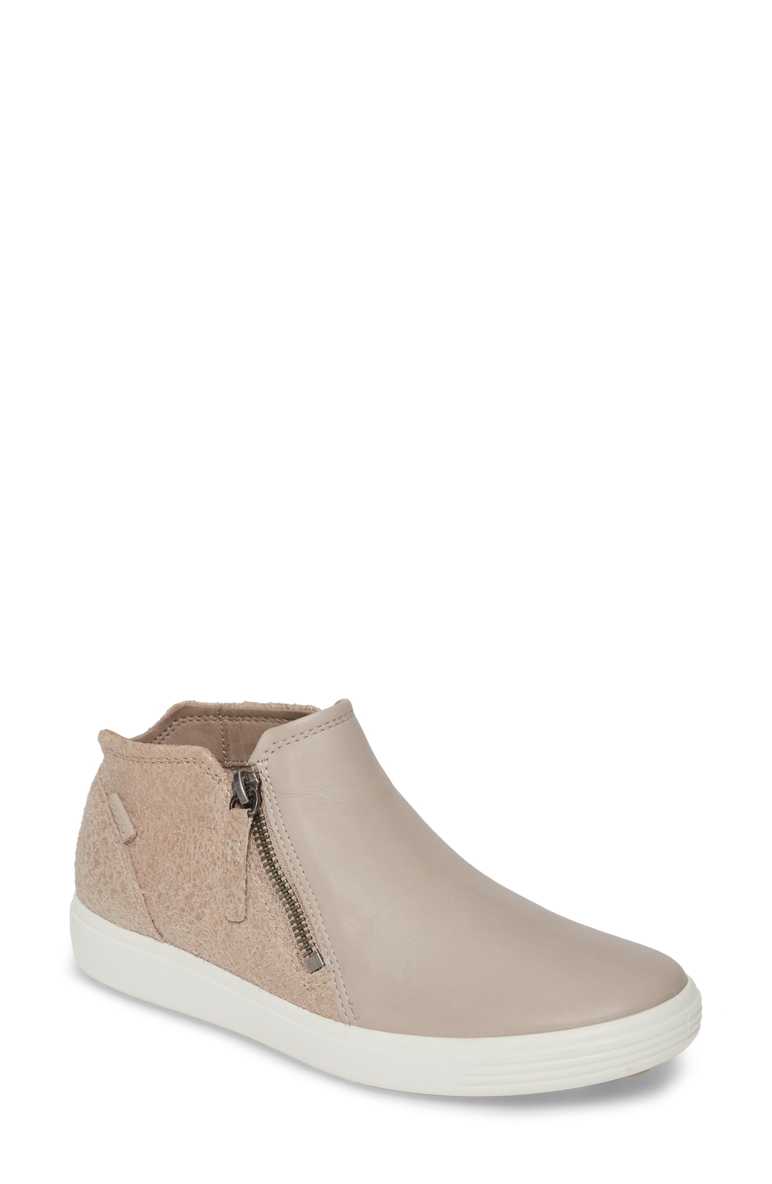 Soft 7 Mid Top Sneaker, Main, color, GREY ROSE LEATHER