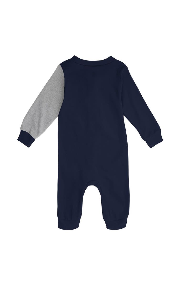 Outerstuff Infant Navy/Heather Gray Boston Red Sox Halftime Sleeper, Alternate, color,