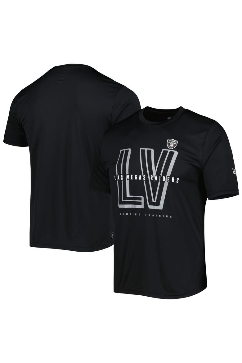 Men's New Era Black Las Vegas Raiders Scrimmage T-Shirt, Main, color, Black