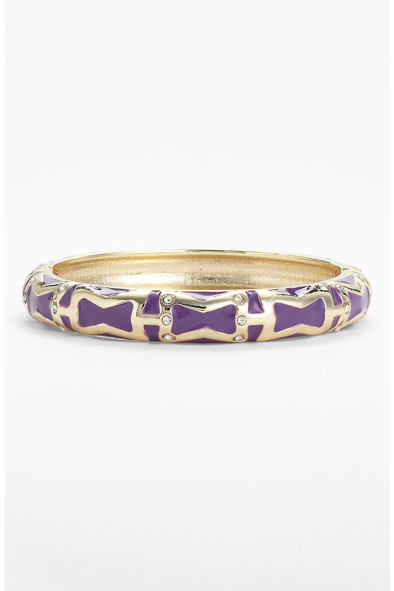 'Brights' Small Enamel Bangle, Main, color, PURPLE/ GOLD