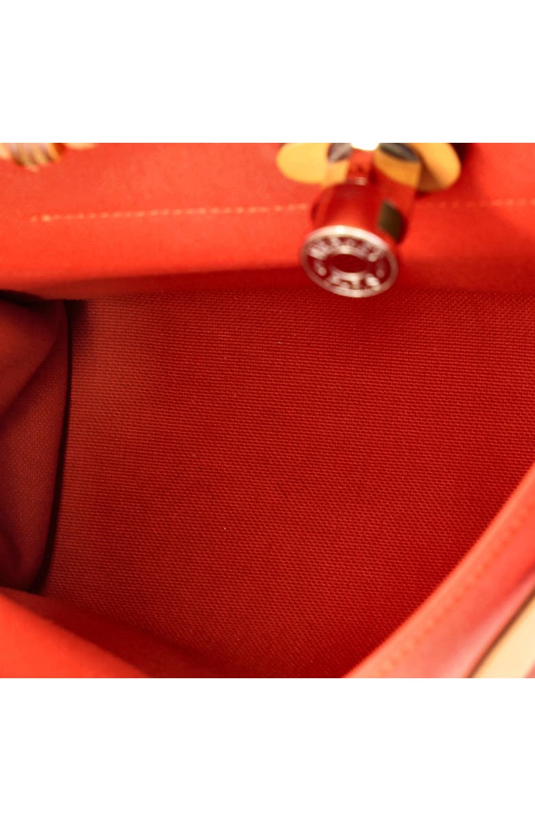 Pre-Owned Hermes Herbag Zip Leather and Toile 31, Alternate, color, Rouge Tomate