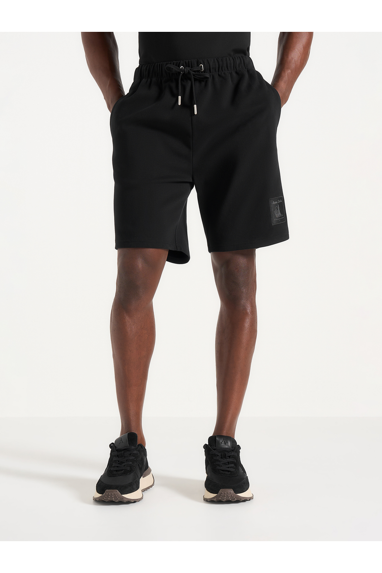 SH001 Unisex Cotton Shorts, Alternate, color, Black