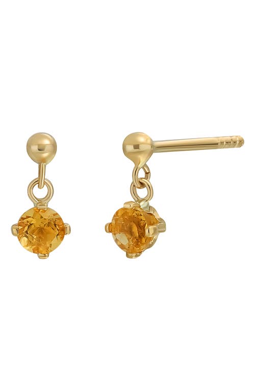 Bony Levy Blc Citrine Drop Earrings In Gold