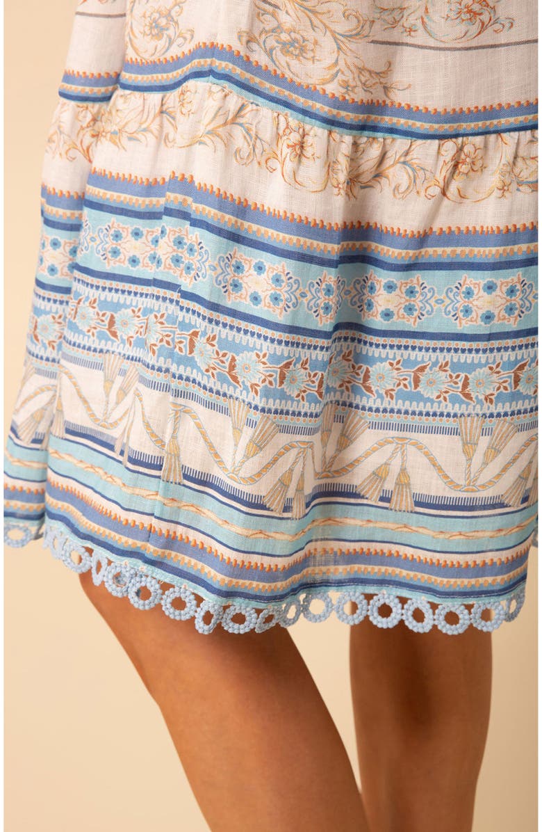 Hale Bob Callie Linen Dress, Alternate, color, 