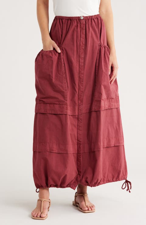 Eloise Cotton Twill Maxi Skirt