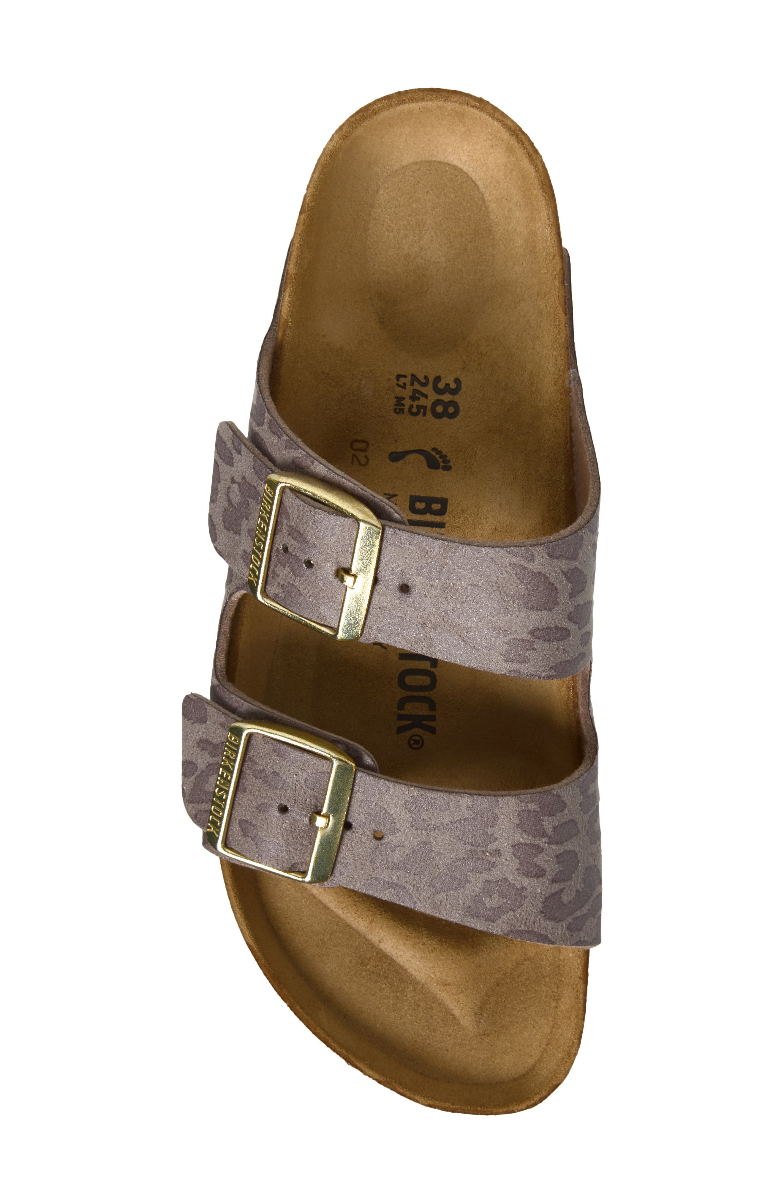 Arizona Slide Sandal, Alternate, color, GRAY TAUPE LEOPARD