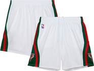 Mitchell & Ness Men's Mitchell & Ness White Milwaukee Bucks 2013/14 Swingman Shorts