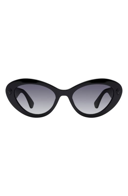 Kurt Geiger Cat Eye Sunglasses, 60mm In Black/smoke Gradient
