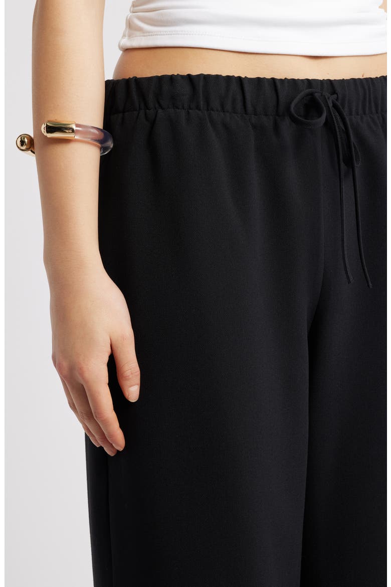 Icon Pull-On Wide Leg Pants, Alternate, color, BLACK
