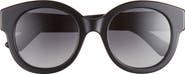 Gucci 51mm Round Polarized Sunglasses
