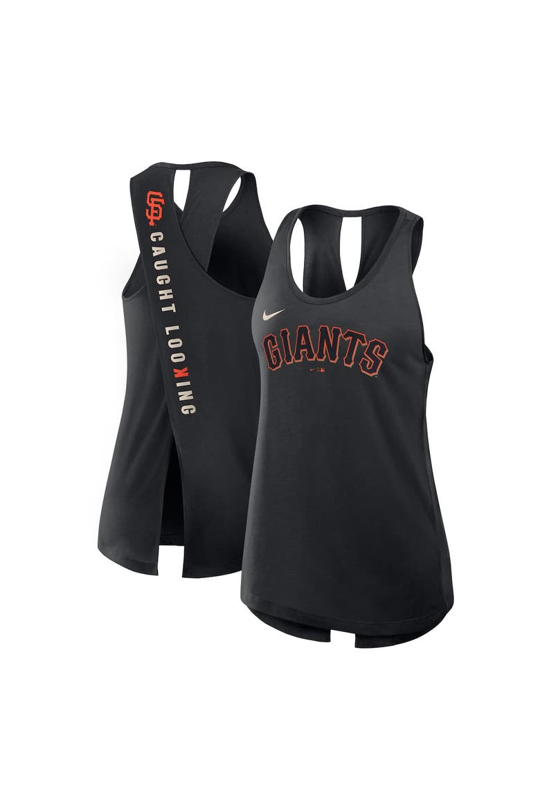 Women's Nike Black San Francisco Giants Crisscross Performance Tank Top, Alternate, color, Black