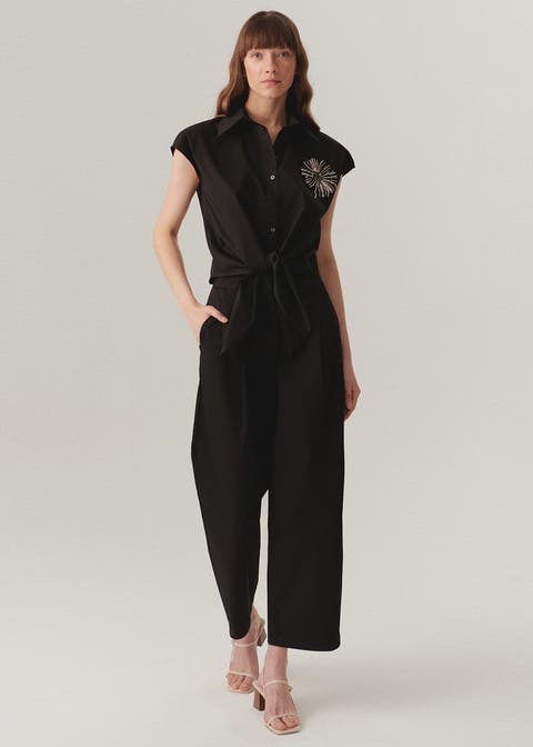 Elsie Polished Flowing Trousers