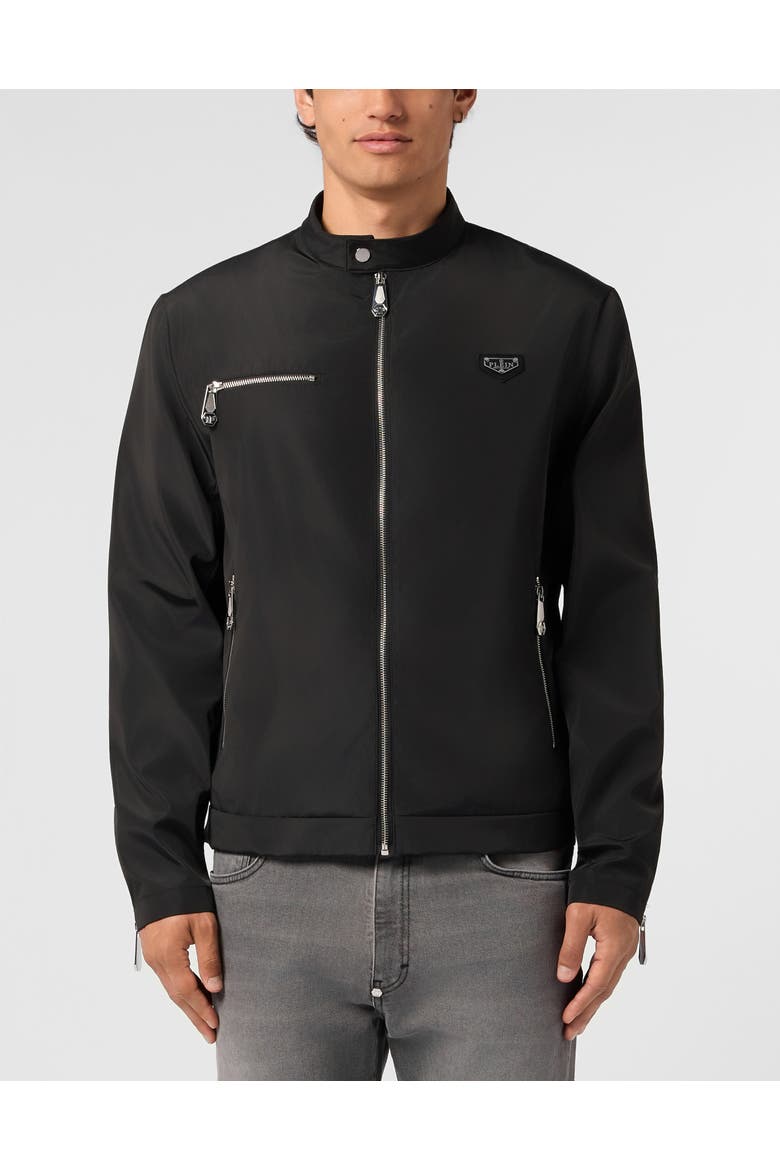 Nylon Motor Jacket Men, Main, color, black