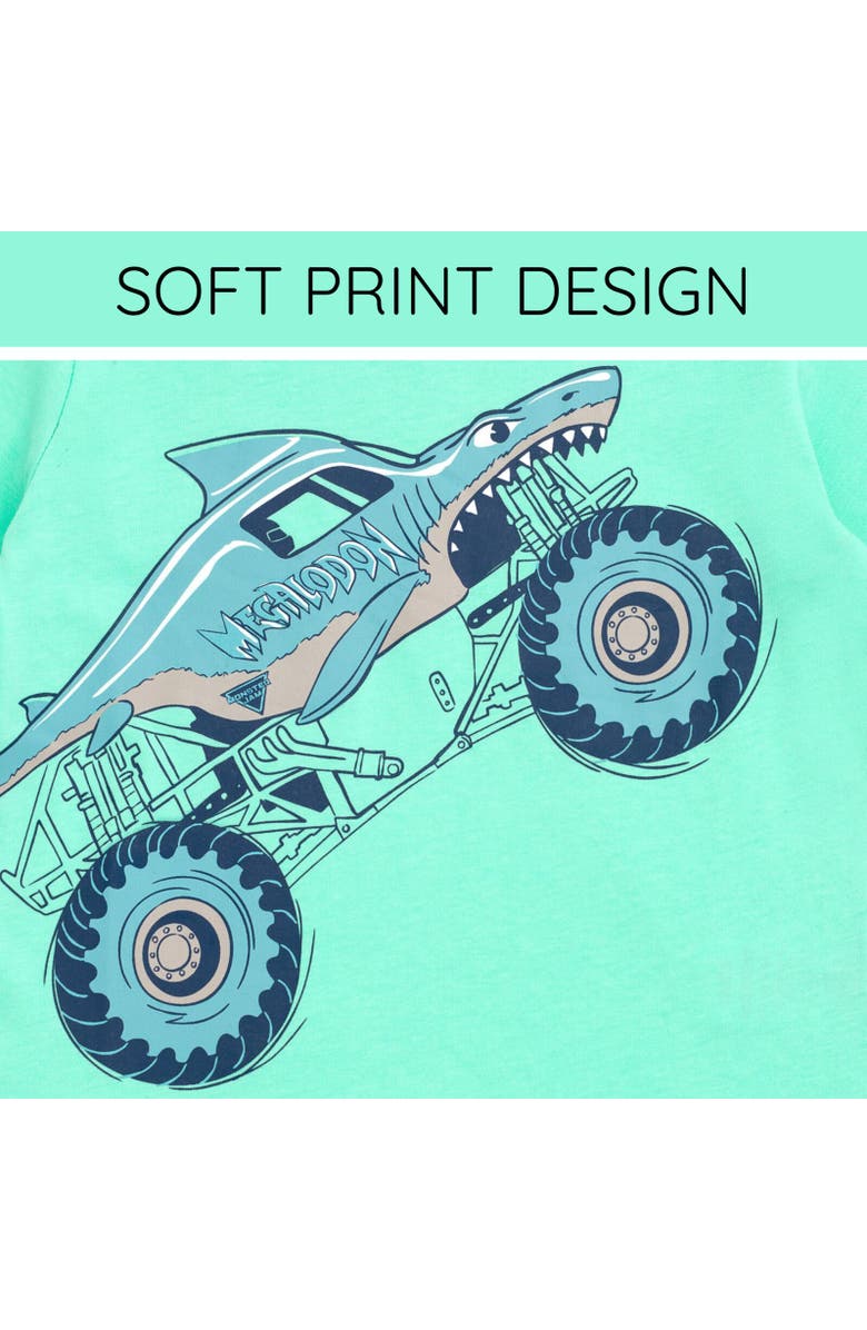 Monster Jam Novelty 3D Graphic T-Shirt, Alternate, color, Turquoise Megalodon