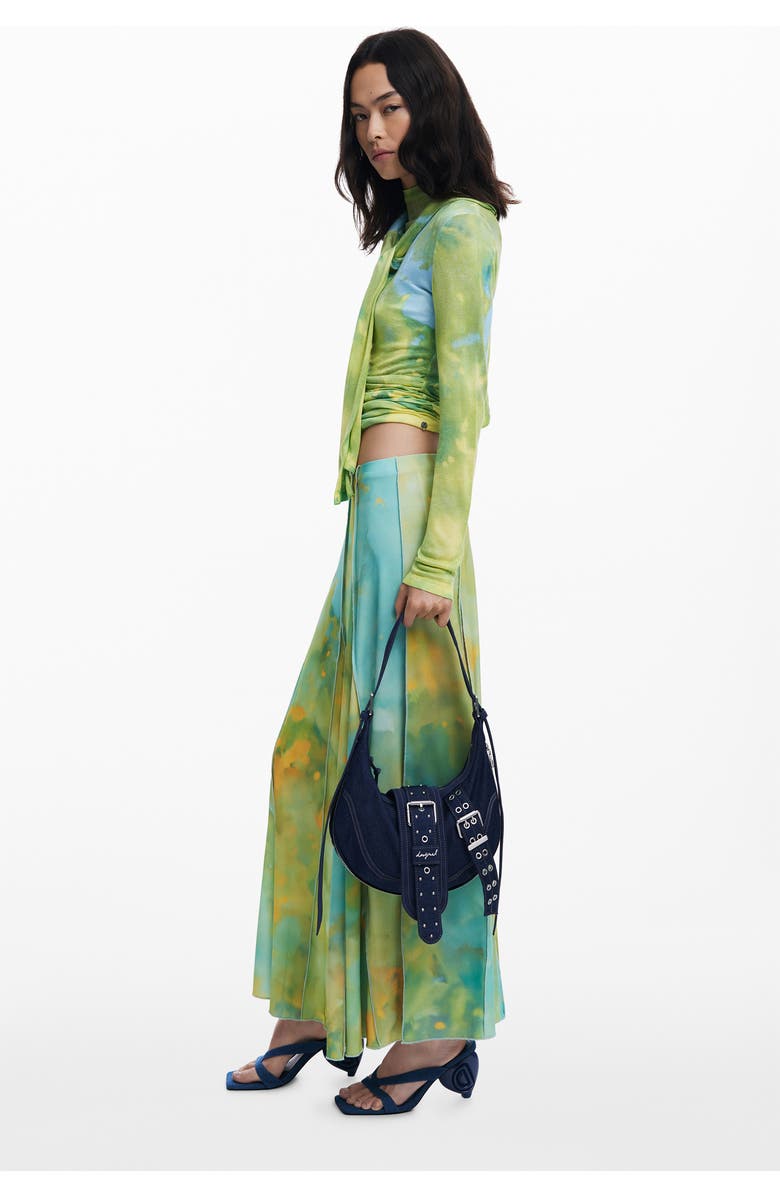 Desigual Belted Denim Shoulder Bag, Alternate, color, Dark Blue