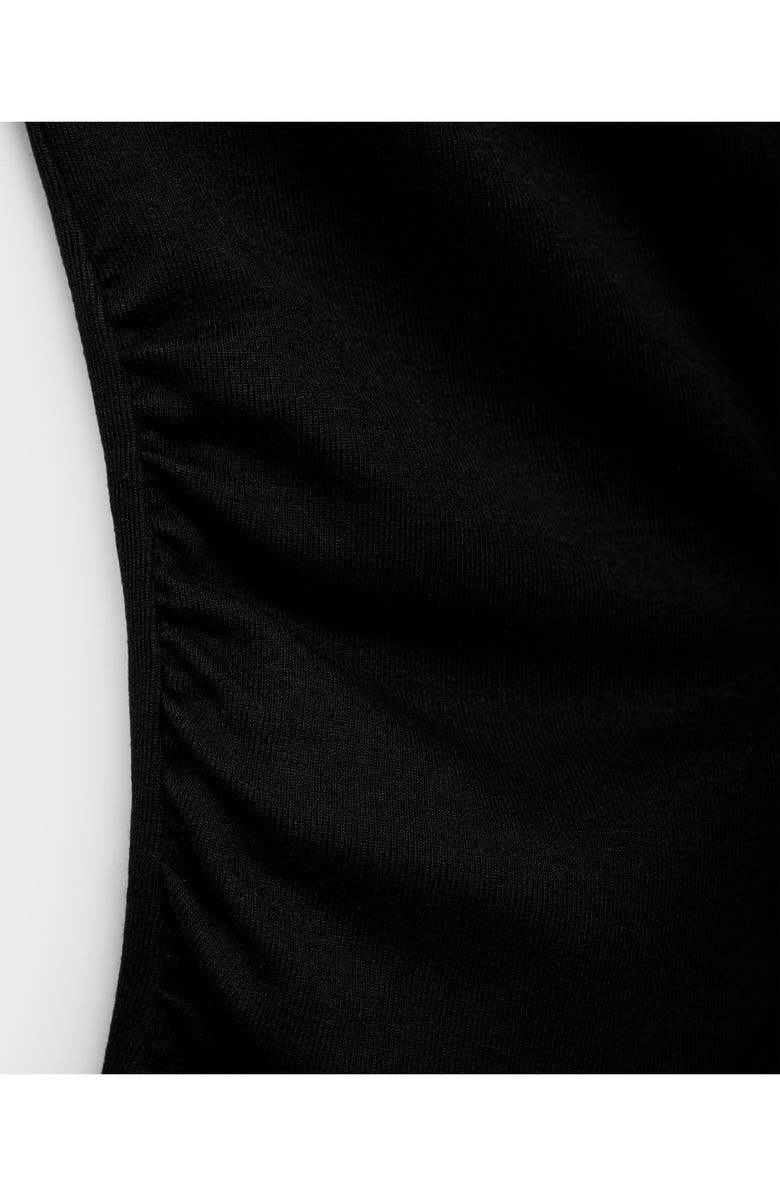 MANGO Asymmetric Neck Top, Alternate, color, Black