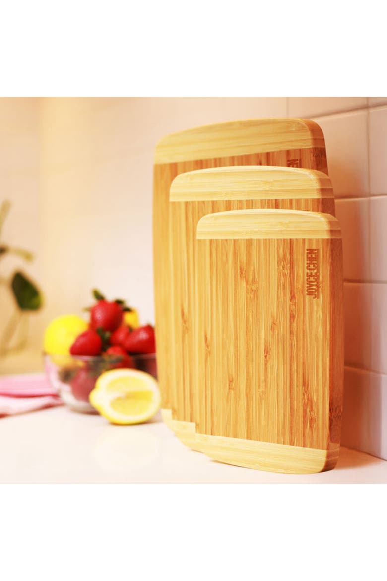 Burnished Cutting Board Set, 3 pack, Alternate, color, Bamboo