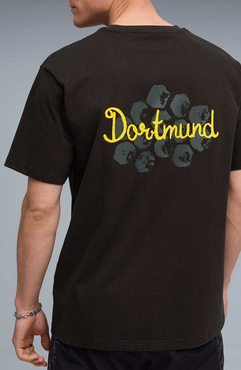 PUMA x KidSuper BVB Graphic T-Shirt, Alternate, color, Puma Black-Faster Yellow