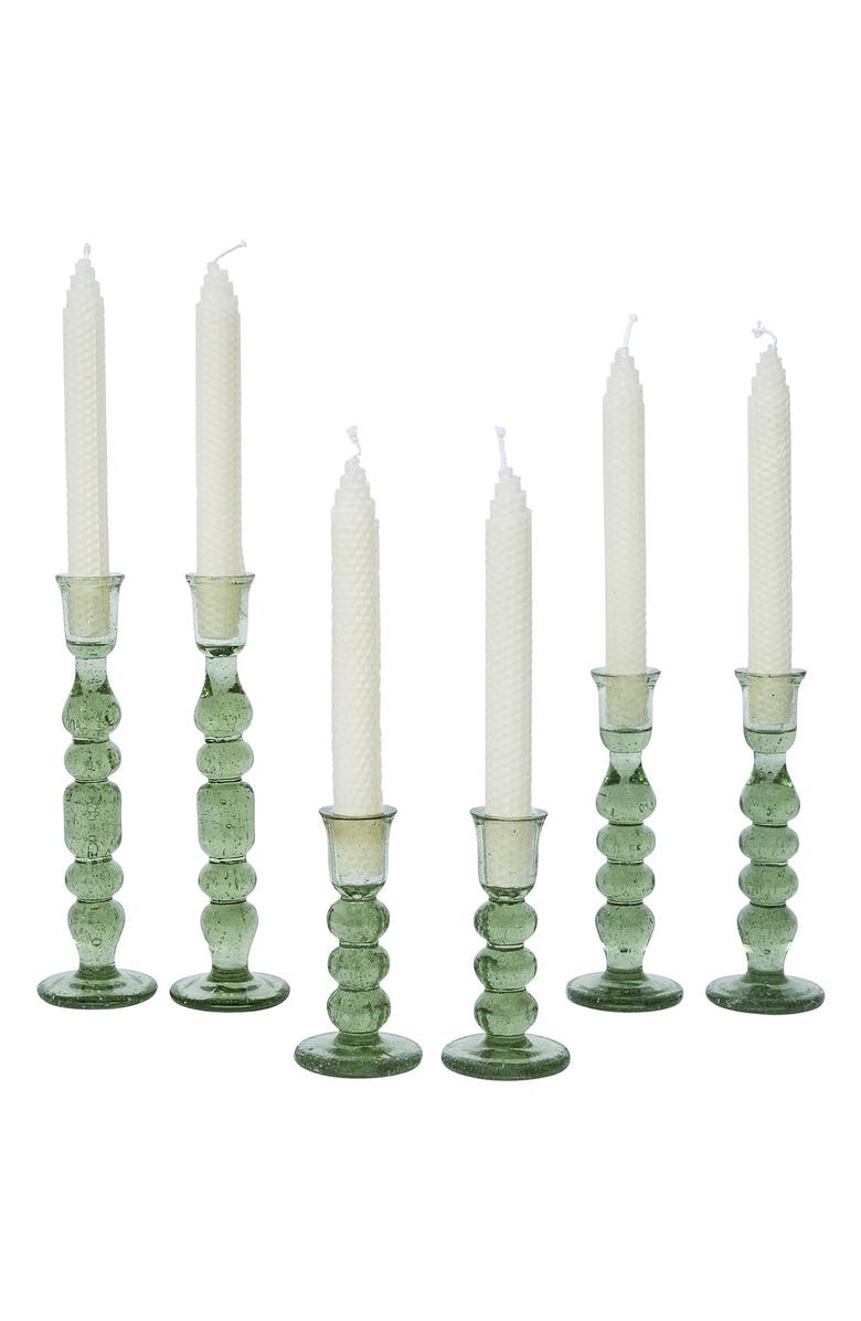 Juliska Provence Set of 2 Candlesticks, Alternate, color, Basil
