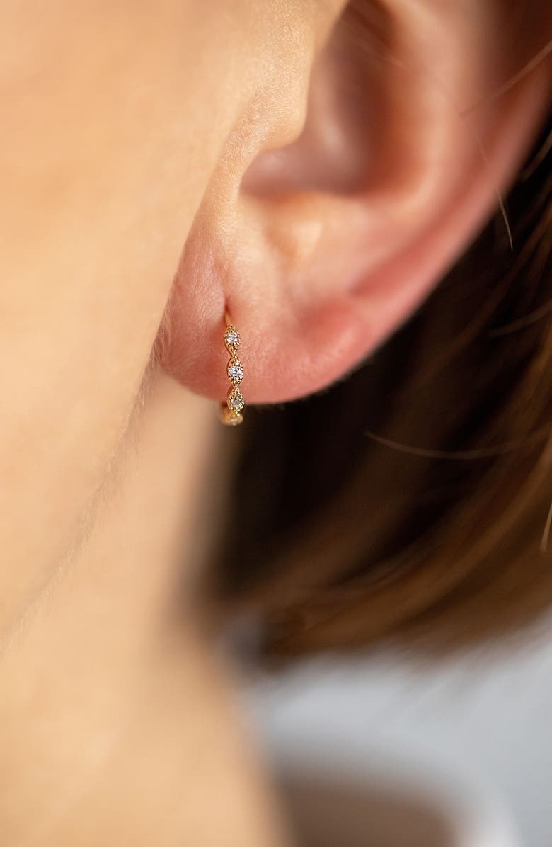 Sethi Couture Eleanor Diamond Huggie Hoop Earrings, Alternate, color, Rose Gold