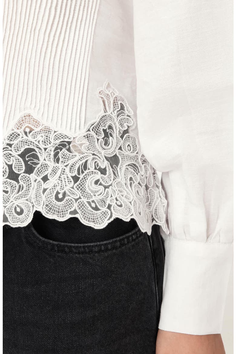 Carol Lace Shirt, Alternate, color, WHITE