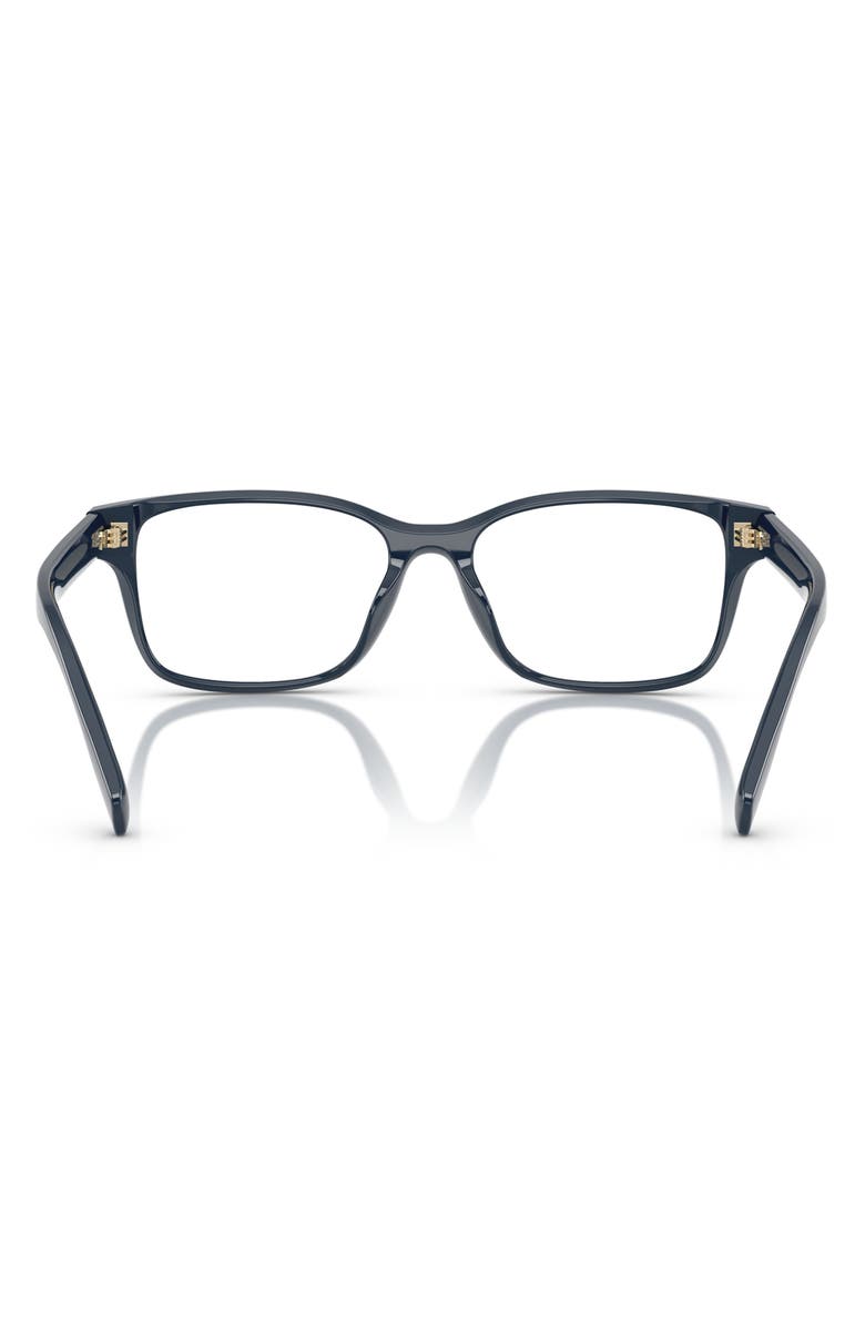 Tory Burch 53mm Rectangular Optical Glasses, Alternate, color, Navy