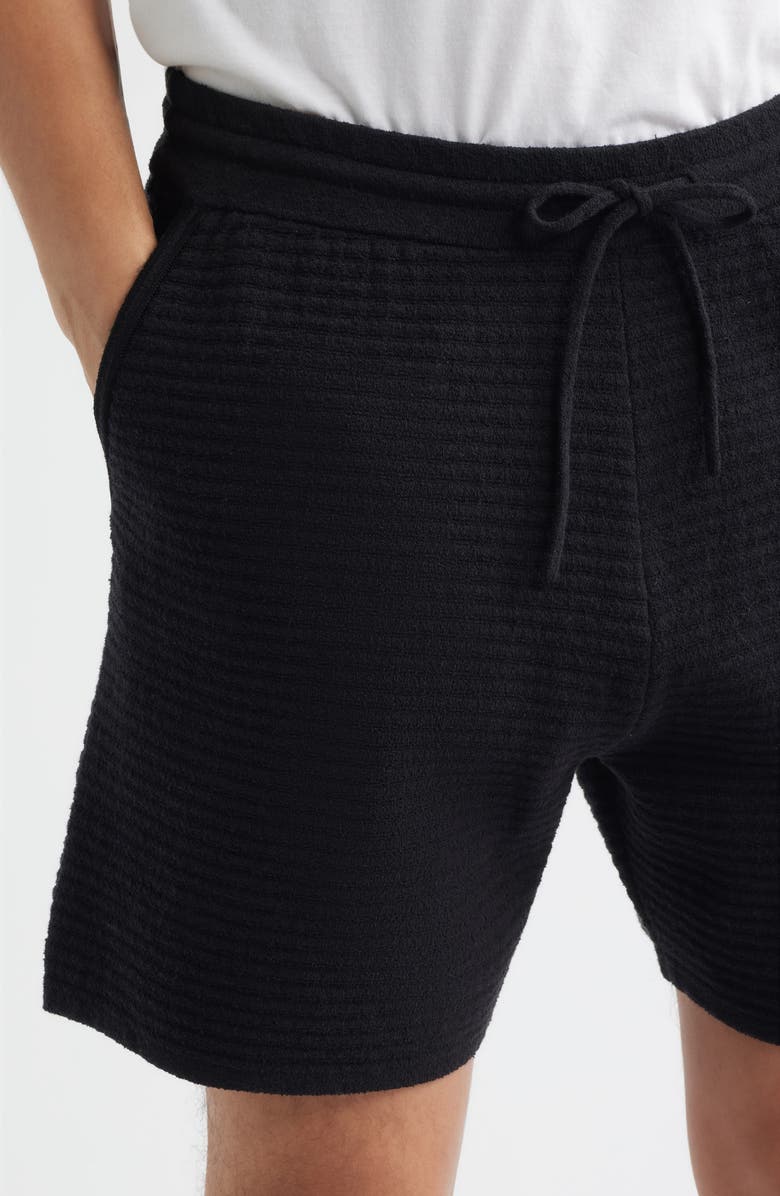 rag & bone Zuma Ottoman Stitch Shorts, Alternate, color, Black