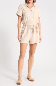 Bella Dahl Short Sleeve Linen Romper