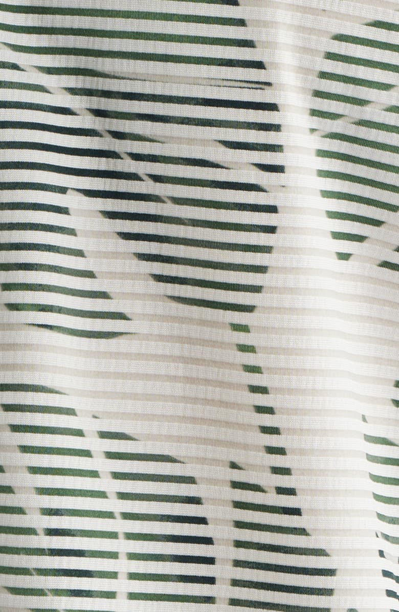 Tommy Bahama Costa Wave Monstera Mash Seersucker Stripe IslandZone<sup>®</sup> Short Sleeve Button-Up Shirt, Alternate, color, Dark Jade