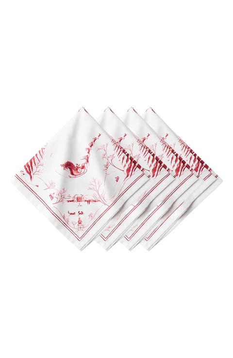 Set of 4 Country Estate Winter Frolic Napkins
