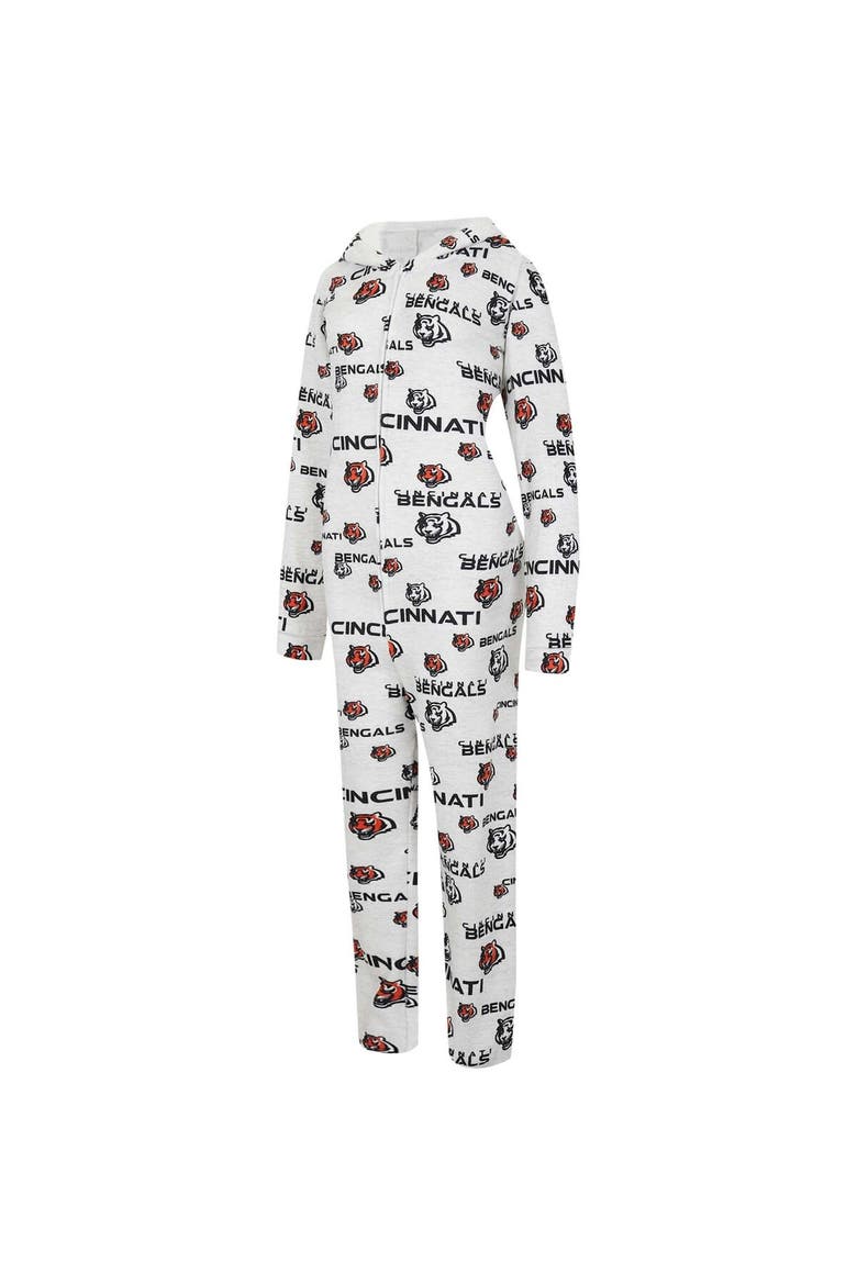 Women's Concepts Sport  Cream Cincinnati Bengals Docket Hoodie Full-Zip Union Suit, Alternate, color, Cream