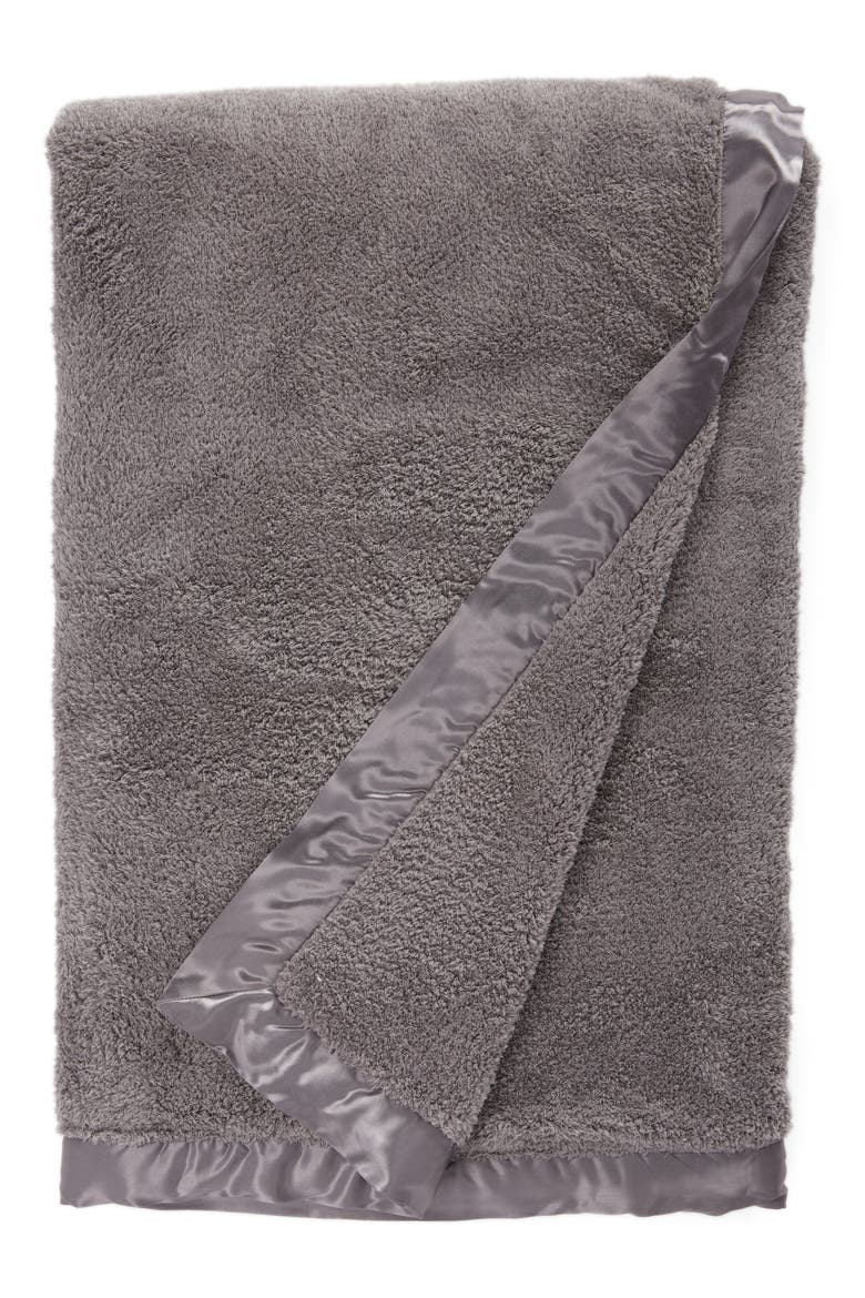 Giraffe at Home Chenille Throw, Main, color, CHARCOAL